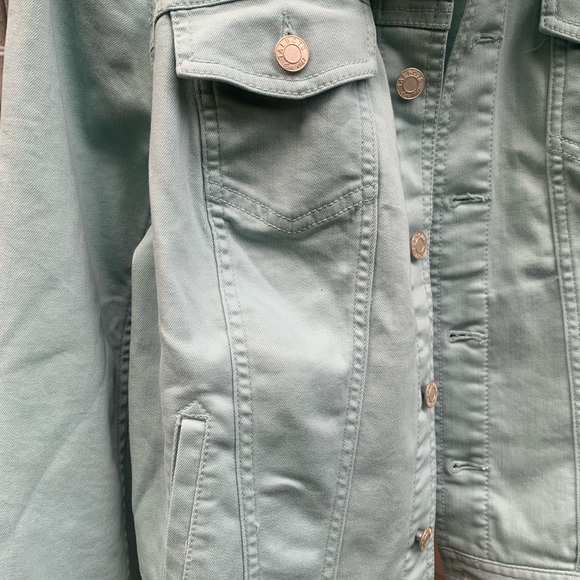 Talbots Denim Jean Jacket in Mint Color- Size L - Picture 4 of 10